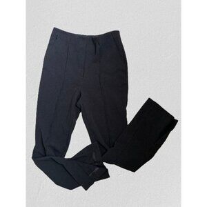Anthropologie Flared Pants Black Split-Side Leg Size 10